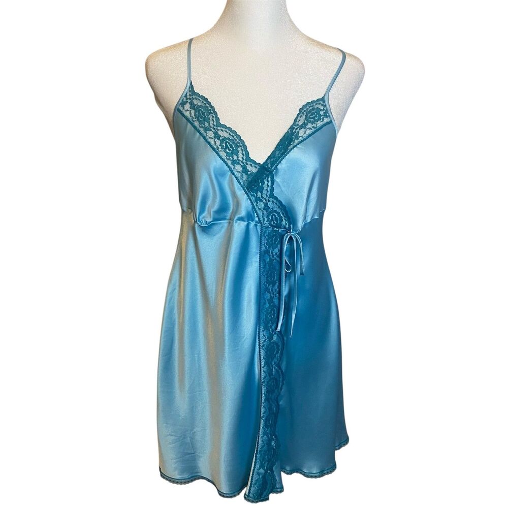 Victoria's Secret Angels Lace Babydoll Size M Blue